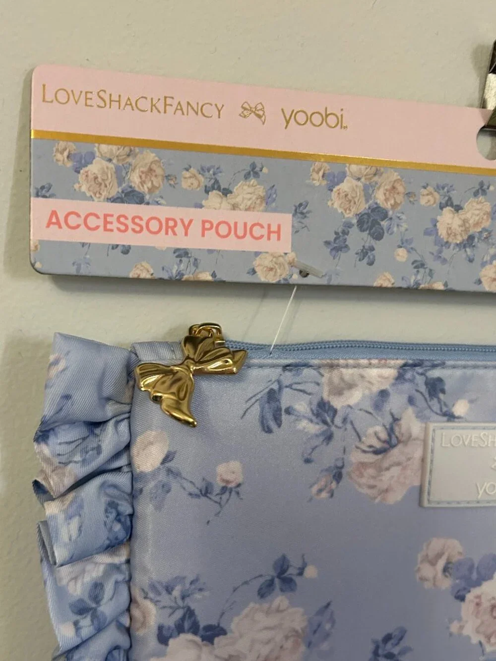 LoveShackFancy * Yoobi Accessory Pouch Whisper Blue Floral